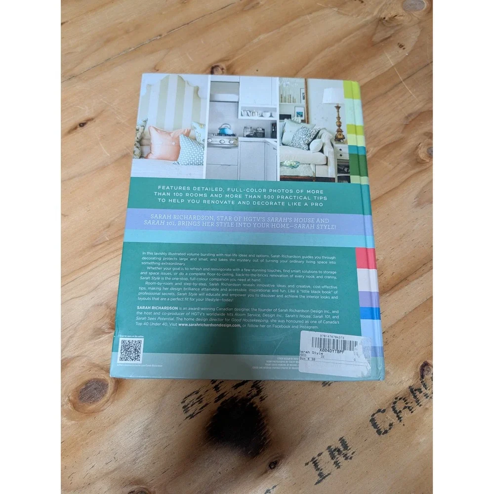 Sarah Richardson Sarah Style Book Unisex OS Blue Good HGTV Interior Design Guide
